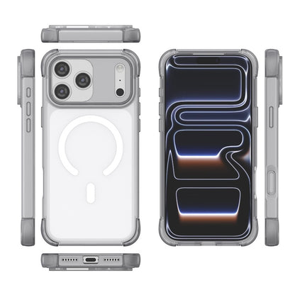 Transparent Magnetic Soft TPU Frame + Hard PC Back Cover for iPhone