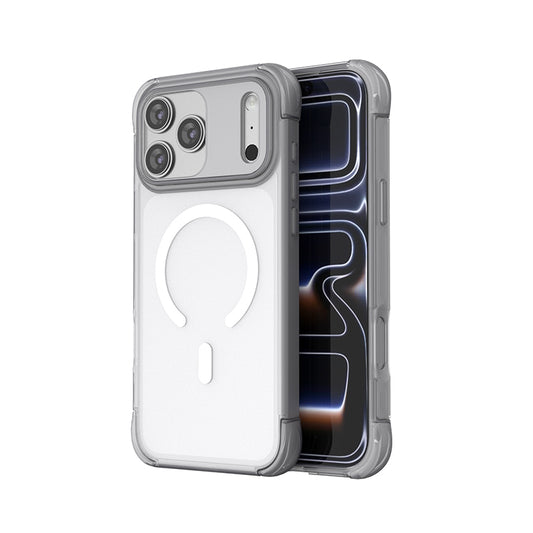 Transparent Magnetic Soft TPU Frame + Hard PC Back Cover for iPhone
