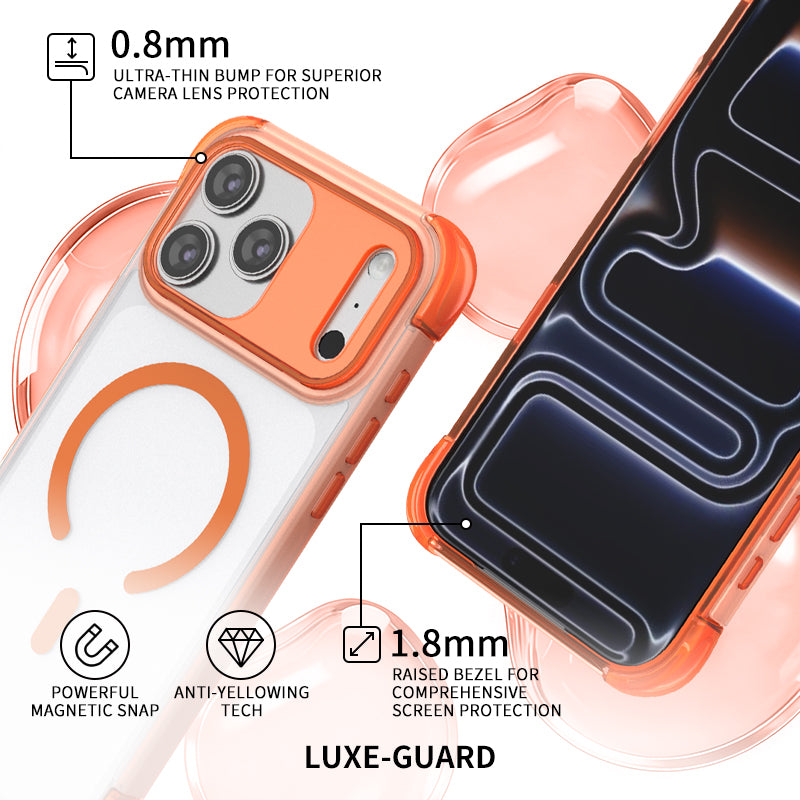 Transparent Magnetic Soft TPU Frame + Hard PC Back Cover for iPhone