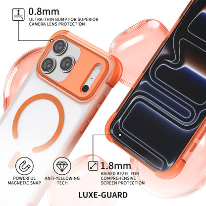 Transparent Magnetic Soft TPU Frame + Hard PC Back Cover for iPhone