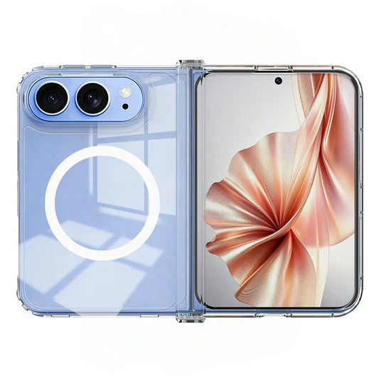 Huimitech Transparent Magnetic Fold Hard Case for iPhone Duo