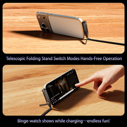 Huimitech Wholesale 240W Braided Type C Fast Charging Cable with Foldable Phone Holder 05