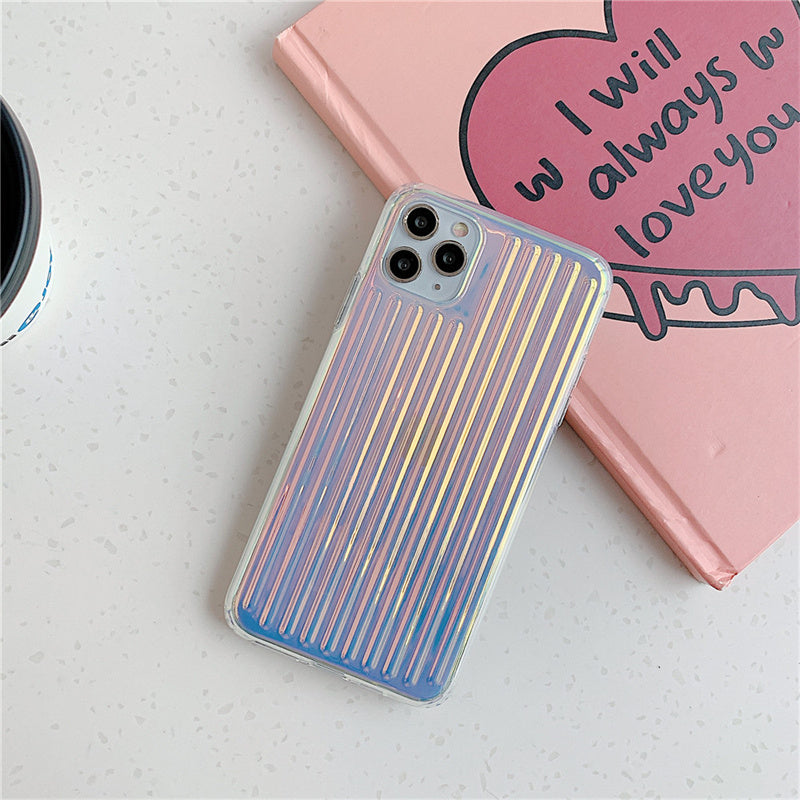 Iridescent Glam Luggage Glossy IMD Hard Case for iPhone