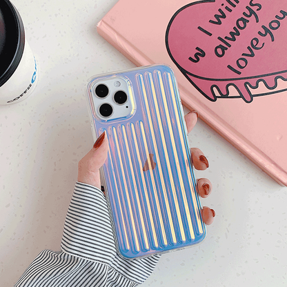 Iridescent Glam Luggage Glossy IMD Hard Case for iPhone