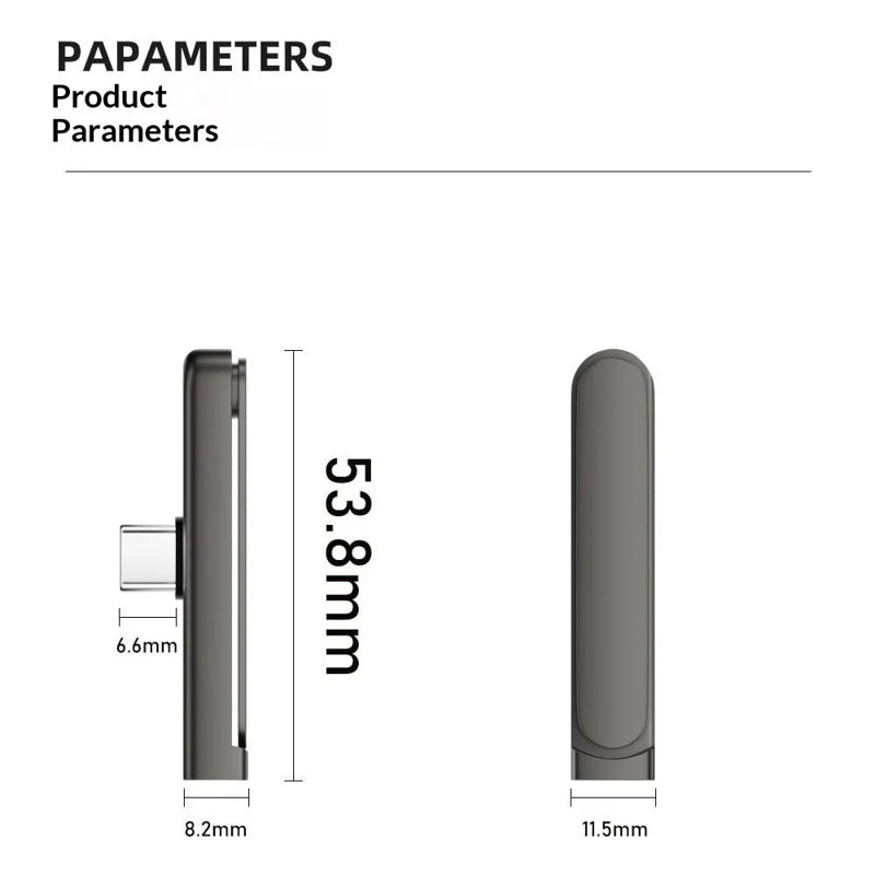 Type C to Type C Adapter with Foldable Phone Stand 1pcs