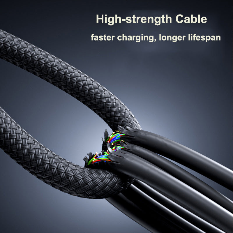 Smart-Auto-Power-Off 100W Woven USB-C Charge Data Cable 1.5m
