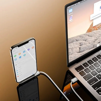 Type C to Type C Adapter with Foldable Phone Stand 1pcs