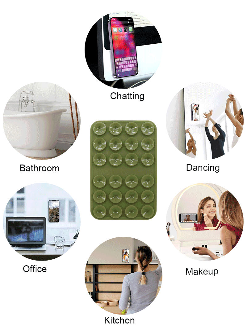 Huimitech Double Sides Silicone Suction Cup Phone Stand 04
