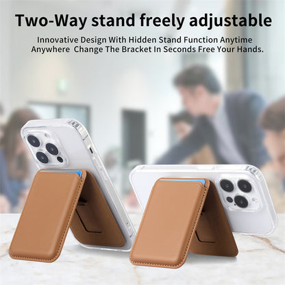 Huimitech Magsafe Card Wallet A-shaped Phone Stand 02