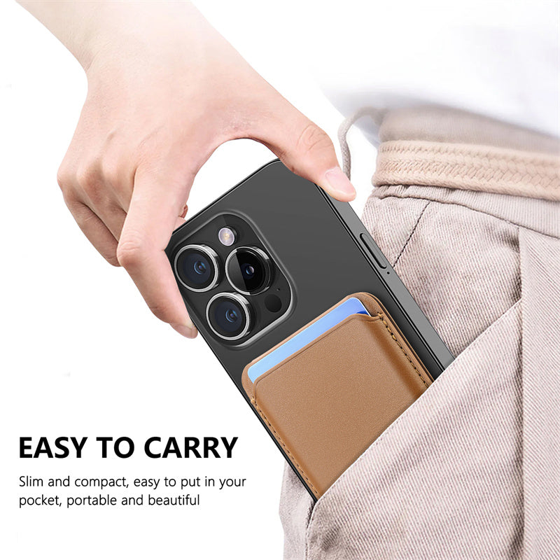 Magnetic PU Leather Card Wallet Adjustable Phone Stand