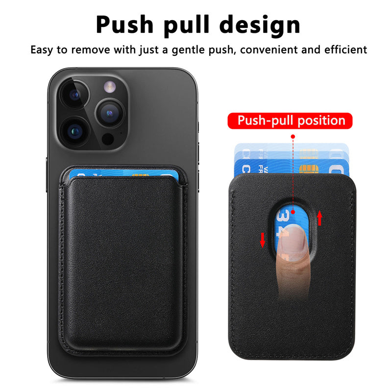 Magsafe Eco-friendly PU Leather Card Slot for Mobile Phone