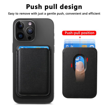 Magsafe Eco-friendly PU Leather Card Slot for Mobile Phone