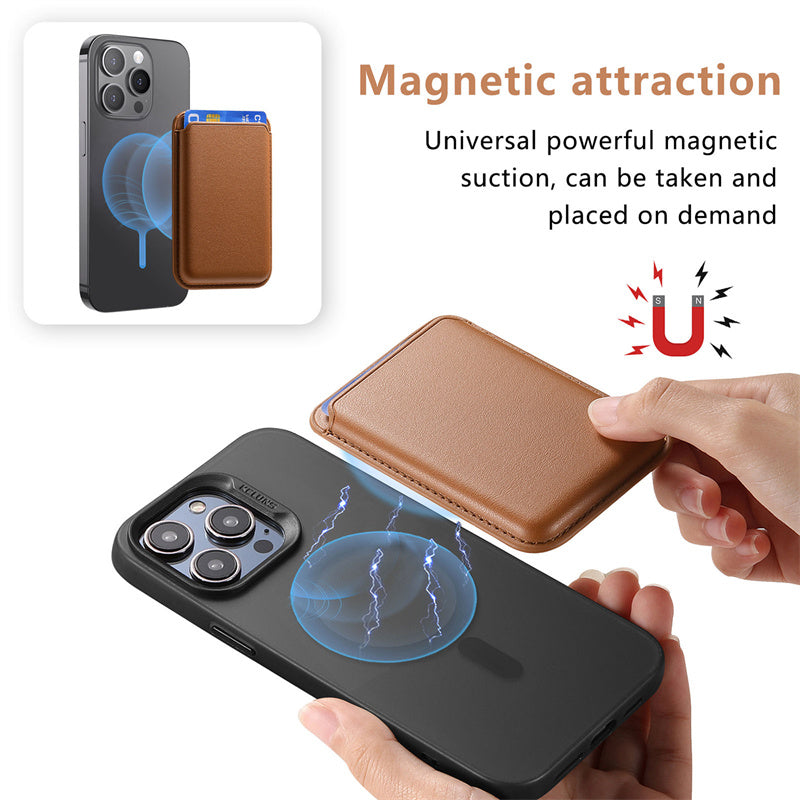 Magsafe Eco-friendly PU Leather Card Slot for Mobile Phone