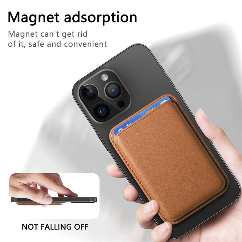 Magsafe Eco-friendly PU Leather Card Slot for Mobile Phone