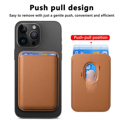 Magsafe Eco-friendly PU Leather Card Slot for Mobile Phone