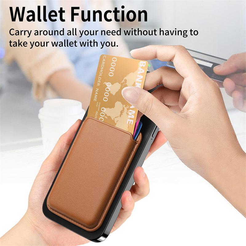 Magsafe Eco-friendly PU Leather Card Slot for Mobile Phone