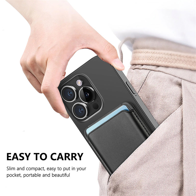 Magnetic PU Leather Card Wallet Adjustable Phone Stand