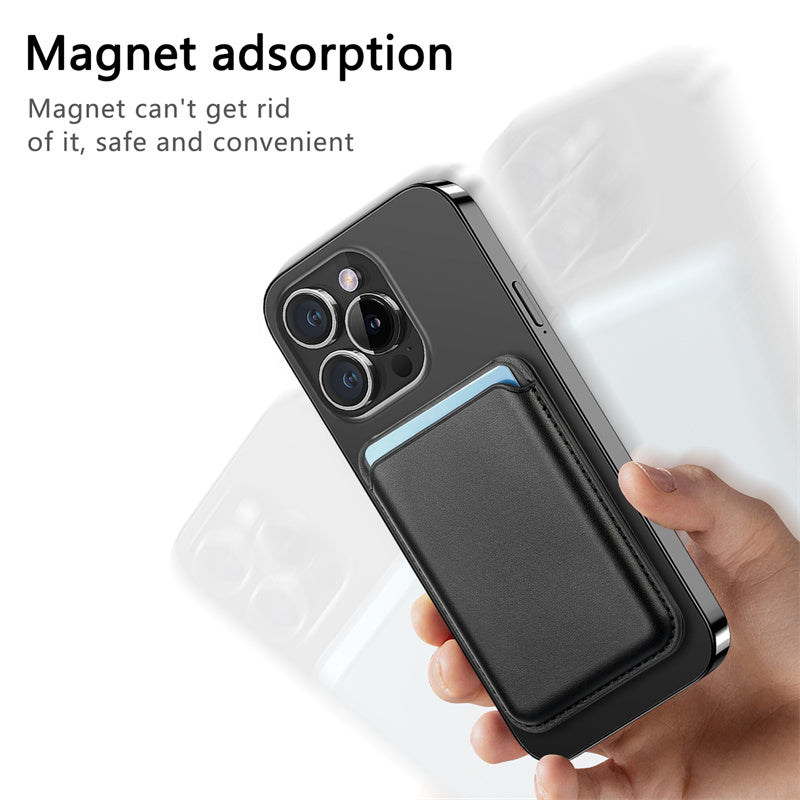 Magnetic PU Leather Card Wallet Adjustable Phone Stand