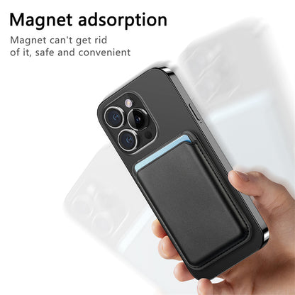 Magnetic PU Leather Card Wallet Adjustable Phone Stand
