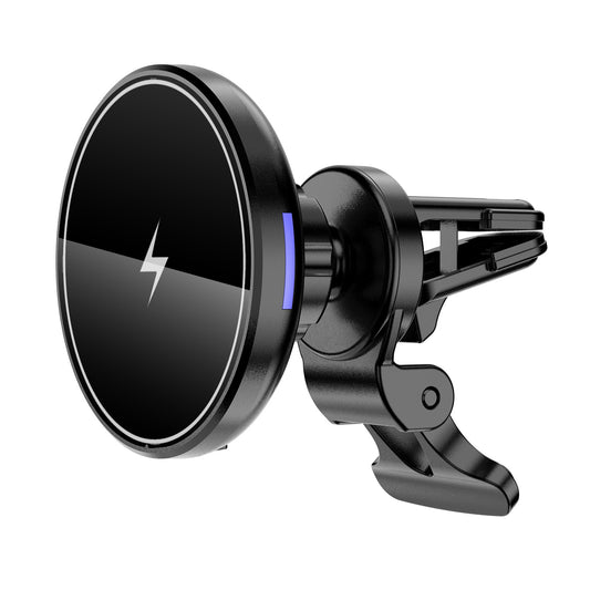 360-degrees Rotation MagSafe Car Air Vent Mount 15W Magnetic Wireless Charger