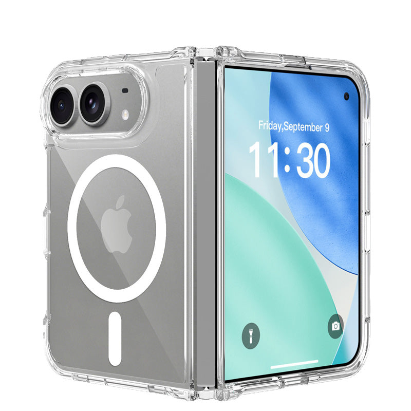 Transparent Fold Magnetic Hard Case for iPhone Duo