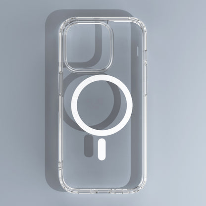 Transparent Magnetic Soft TPU Frame + Hard PC Back Cover for iPhone