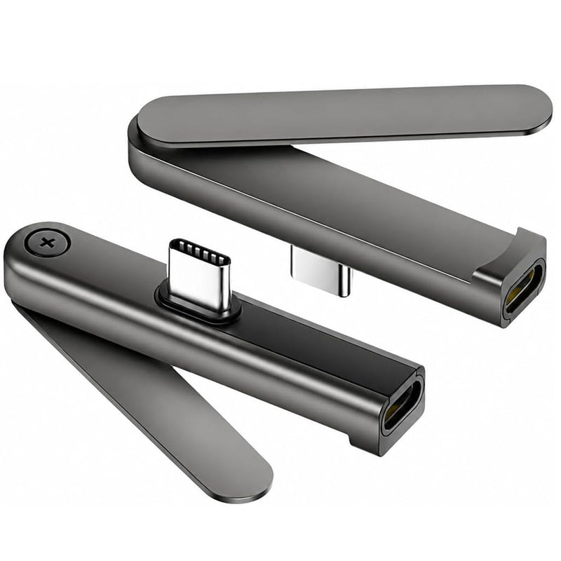 Type C to Type C Adapter with Foldable Phone Stand 1pcs