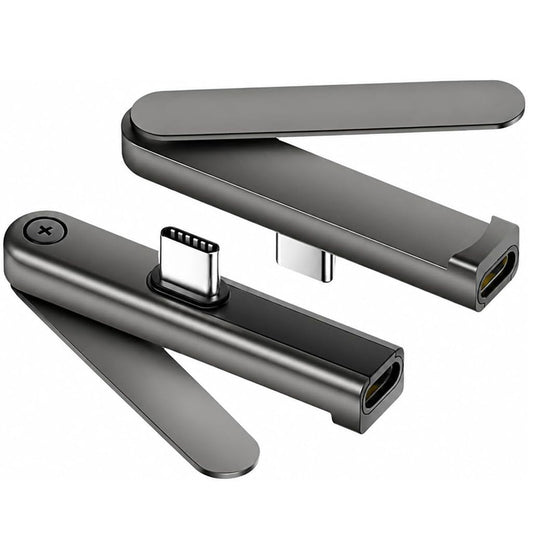 Type C to Type C Adapter with Foldable Phone Stand 1pcs