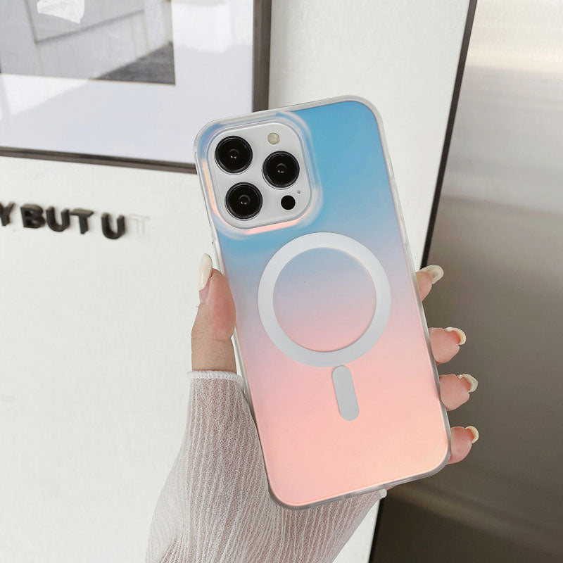 Gradient Color Sunset MagSafe Matte IMD Hard Case for iPhone